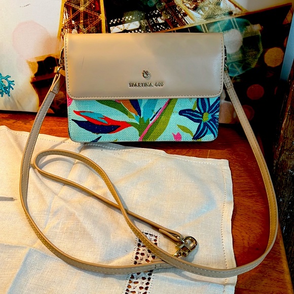 SPARTINA 449 Cross Body Bag Floral & Cream - Picture 5 of 15